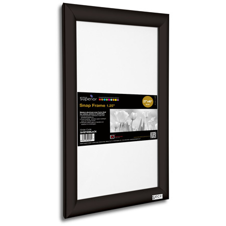 Seco Poster Snap Frame, 27" x 40", Black SN2740BLACK